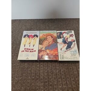 Vhs Lot Singin In The Rain, Oklahoma, Its A Wonderful Life